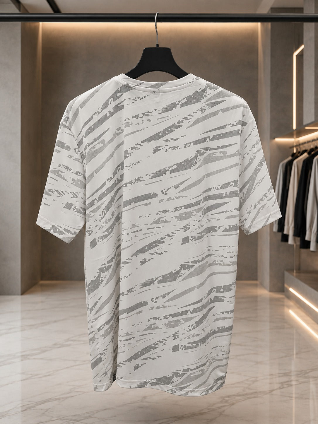 Premium Abstract Print Round Neck T-Shirt for Men
