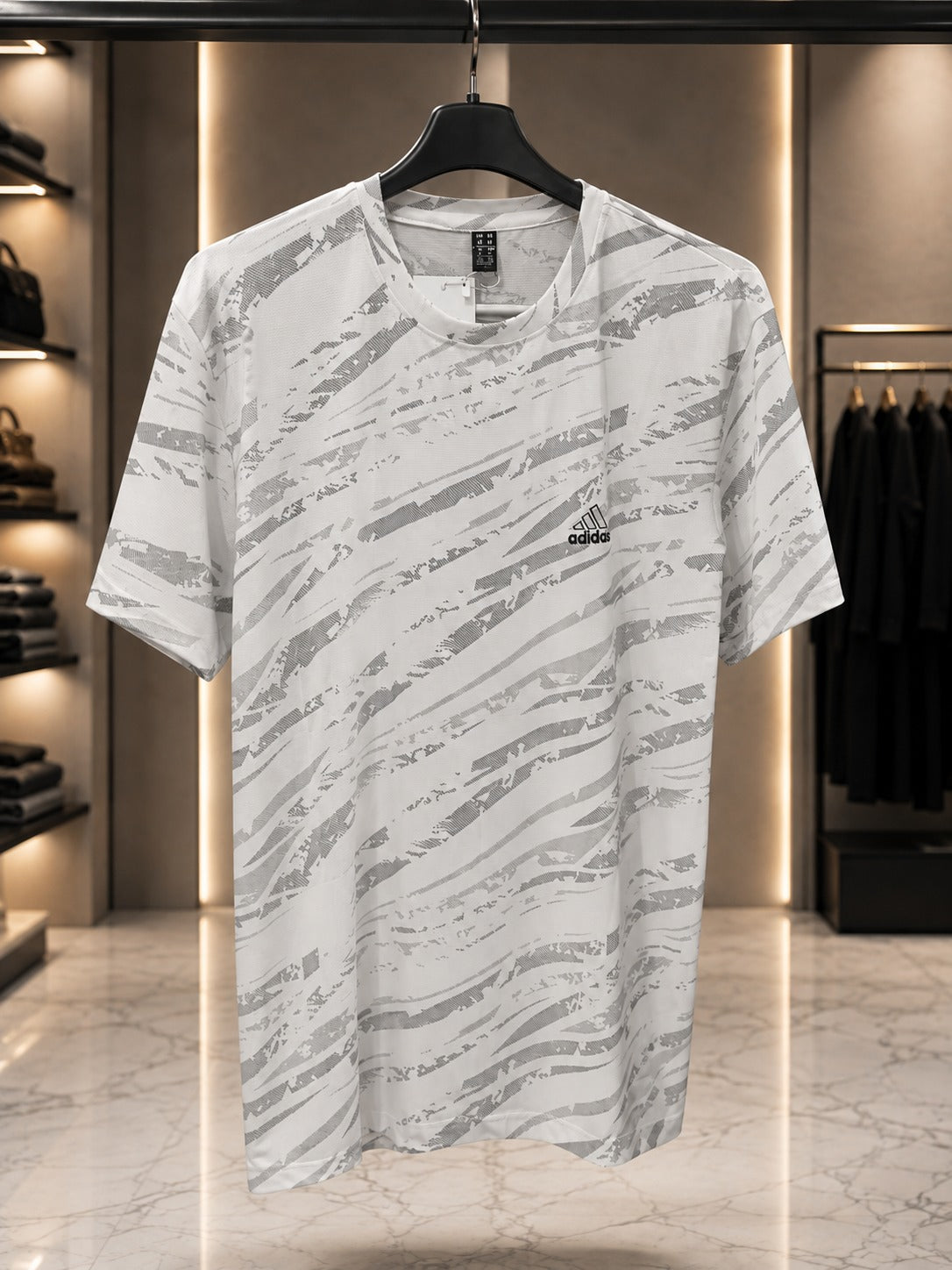 Premium Abstract Print Round Neck T-Shirt for Men